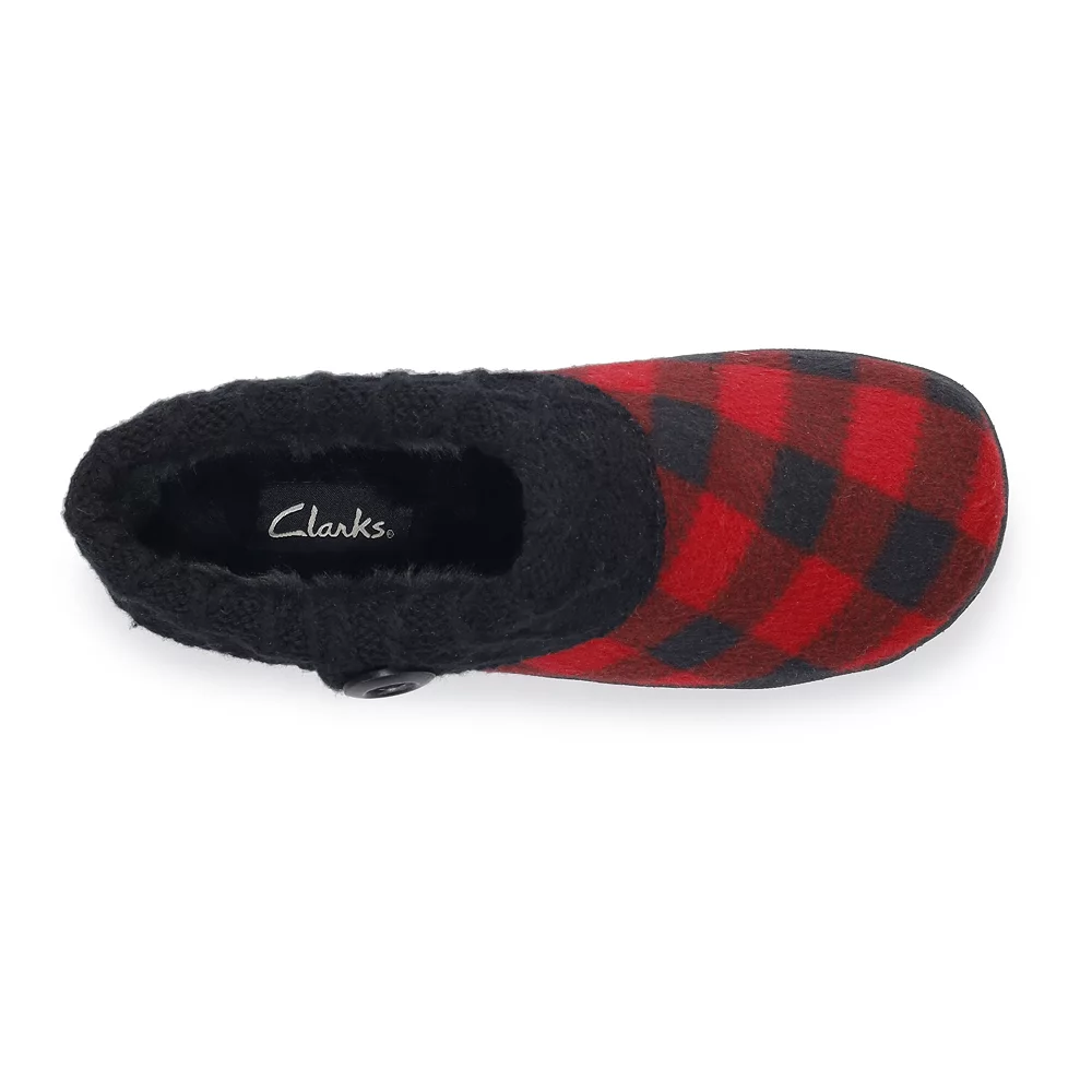 Clarks® Buffalo Plaid Fleece Women's Clog Slippers 4 Clarks® Buffalo Plaid Fleece Women's Clog Slippers - Image 4