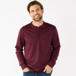 Men's Apt. 9® Core Henley Top -Hot Sale Adult Shop 5639564 Old Rose
