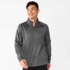 Men's Tek Gear® Quarter-Zip Performance Golf Fleece -Hot Sale Adult Shop 5643977 Hawk Grey