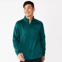 Men's Tek Gear® Quarter-Zip Performance Golf Fleece -Hot Sale Adult Shop 5643977 Mediterranean Sea