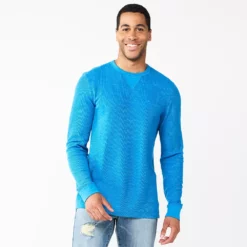Men's Sonoma Goods For Life® Thermal Crew -Hot Sale Adult Shop 5644228 Bright Blue