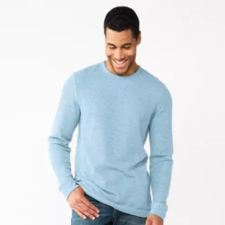 Men's Sonoma Goods For Life® Thermal Crew -Hot Sale Adult Shop 5644228 Light Blue