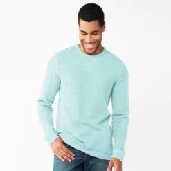 Men's Sonoma Goods For Life® Thermal Crew -Hot Sale Adult Shop 5644228 Teal