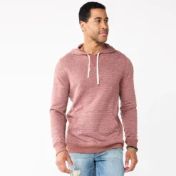 Men's Sonoma Goods For Life® Double-Knit Hoodie -Hot Sale Adult Shop 5644399 Red Stripe