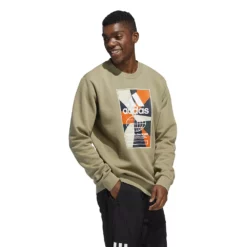 Men's adidas Graphic Fleece Sweatshirt -Hot Sale Adult Shop 5649880 ALT2