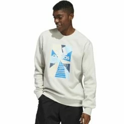 Men's adidas Graphic Fleece Sweatshirt -Hot Sale Adult Shop 5649880 Alumina