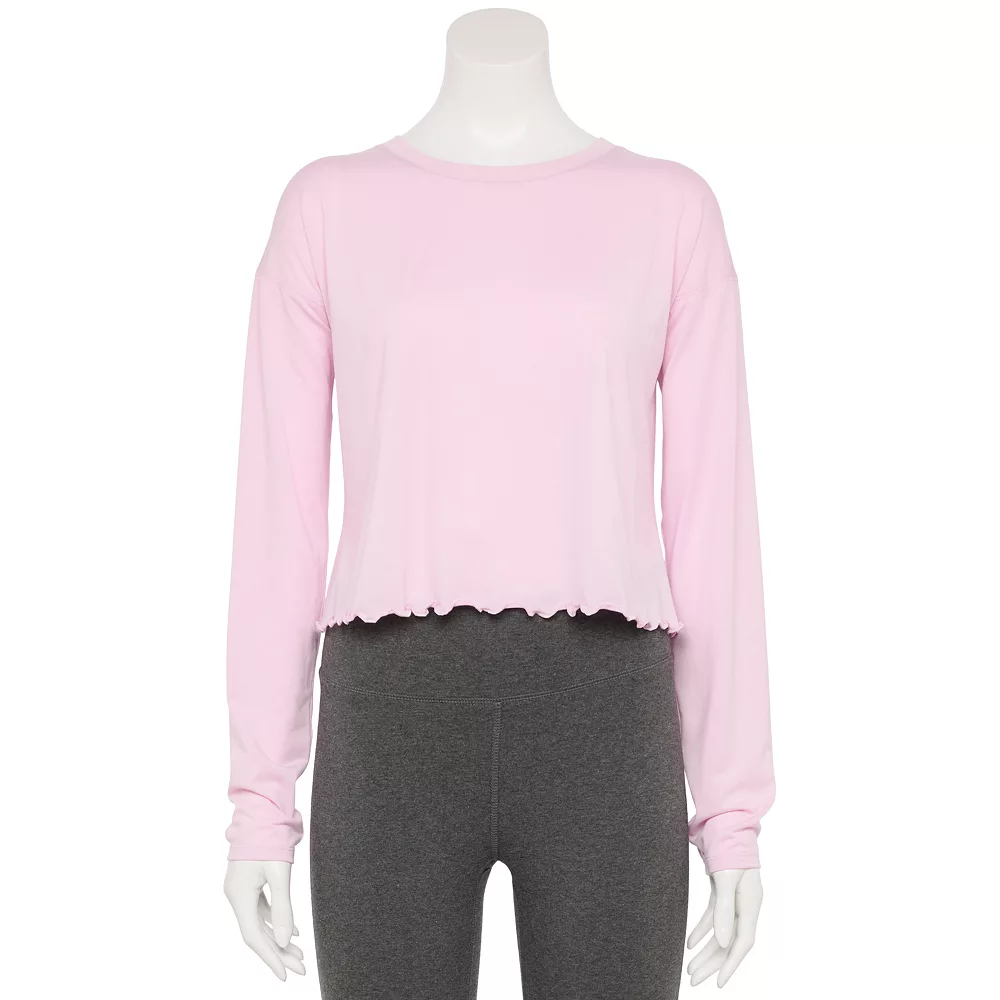 Women's Tek Gear® Lettuce-Edge Cross-Back Top 4 Women's Tek Gear® Lettuce-Edge Cross-Back Top - Image 4