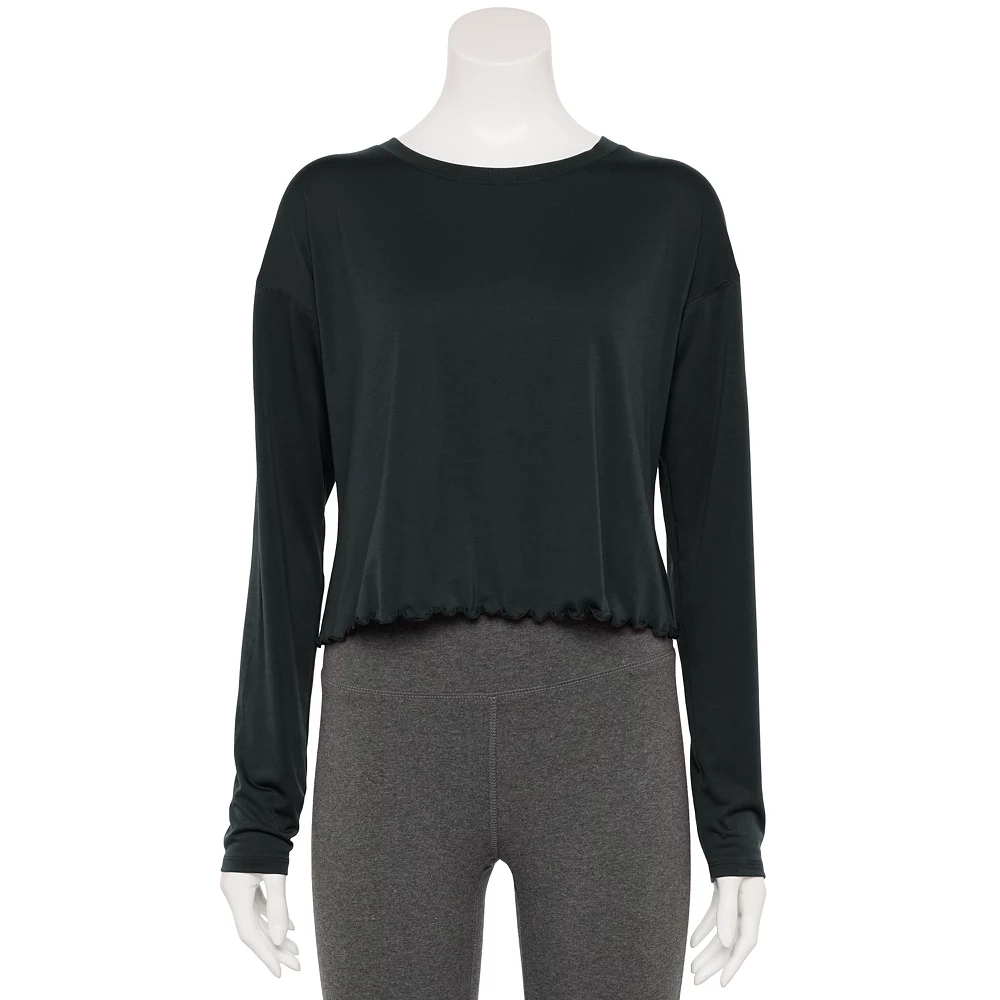 Women's Tek Gear® Lettuce-Edge Cross-Back Top 3 Women's Tek Gear® Lettuce-Edge Cross-Back Top - Image 3