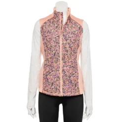 Women's Tek Gear® Mixed-Media Vest -Hot Sale Adult Shop 5653460 Coral Ditsy Floral