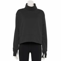Women's Tek Gear® Run Mockneck Long Sleeve Top -Hot Sale Adult Shop 5653465 Black