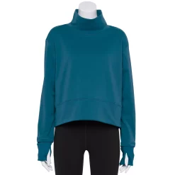Women's Tek Gear® Run Mockneck Long Sleeve Top -Hot Sale Adult Shop 5653465 Blue Crayon
