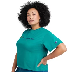 Plus Size Champion® Cropped Graphic Tee -Hot Sale Adult Shop 5656130 ALT2