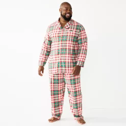Big & Tall Jammies For Your Families® Joyful Celebration Flannel Pajama Set