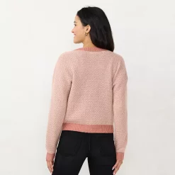 Women's LC Lauren Conrad Metallic Cardigan Sweater -Hot Sale Adult Shop 5657992 ALT