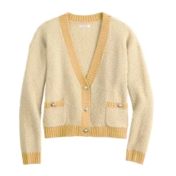 Women's LC Lauren Conrad Metallic Cardigan Sweater -Hot Sale Adult Shop 5657992 ALT5