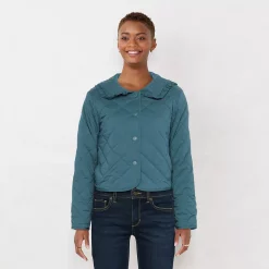 Women's LC Lauren Conrad Ruffle Quilted Jacket