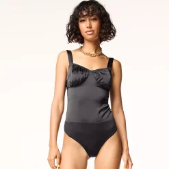 Women's INTEMPO Ruched Bustier Bodysuit -Hot Sale Adult Shop 5660908 ALT