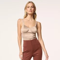 Women's INTEMPO Ruched Bustier Bodysuit -Hot Sale Adult Shop 5660908 Neutral