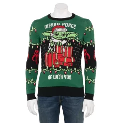 Men's Holiday Character Sweaters -Hot Sale Adult Shop 5661091 Green Black