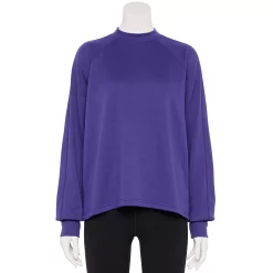 Women's Tek Gear® Stretch Fleece Mockneck Sweatshirt -Hot Sale Adult Shop 5661292 Maxwell Purple