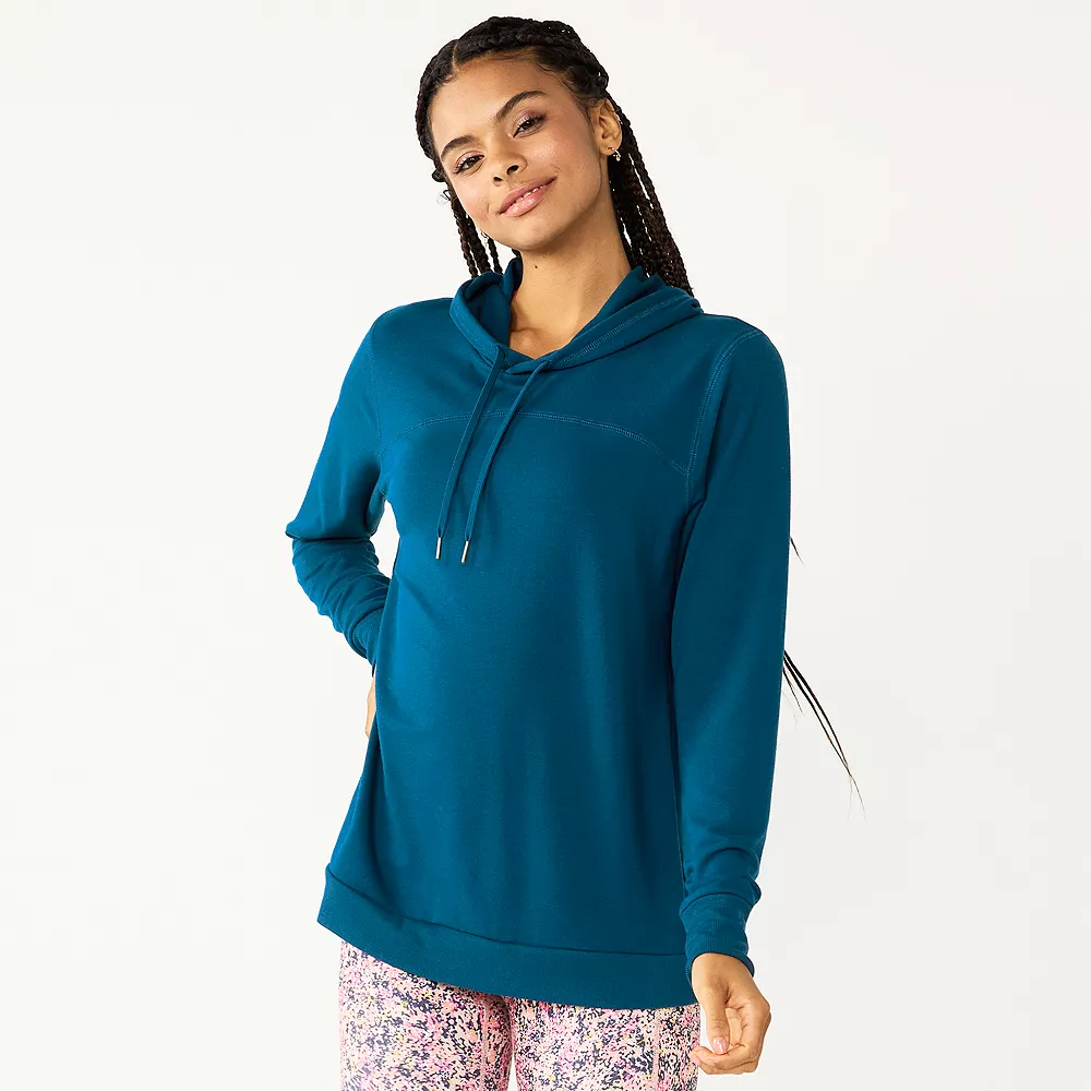 Women's Tek Gear® French Terry Hooded Tunic 2 Women's Tek Gear® French Terry Hooded Tunic - Image 2