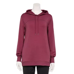 Women's Tek Gear® French Terry Hooded Tunic 8 Women's Tek Gear® French Terry Hooded Tunic -Hot Sale Adult Shop 5662058 Night Sangria