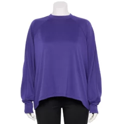 Plus Size Tek Gear® Stretch Fleece Mockneck Sweatshirt -Hot Sale Adult Shop 5663518 Maxwell Purple