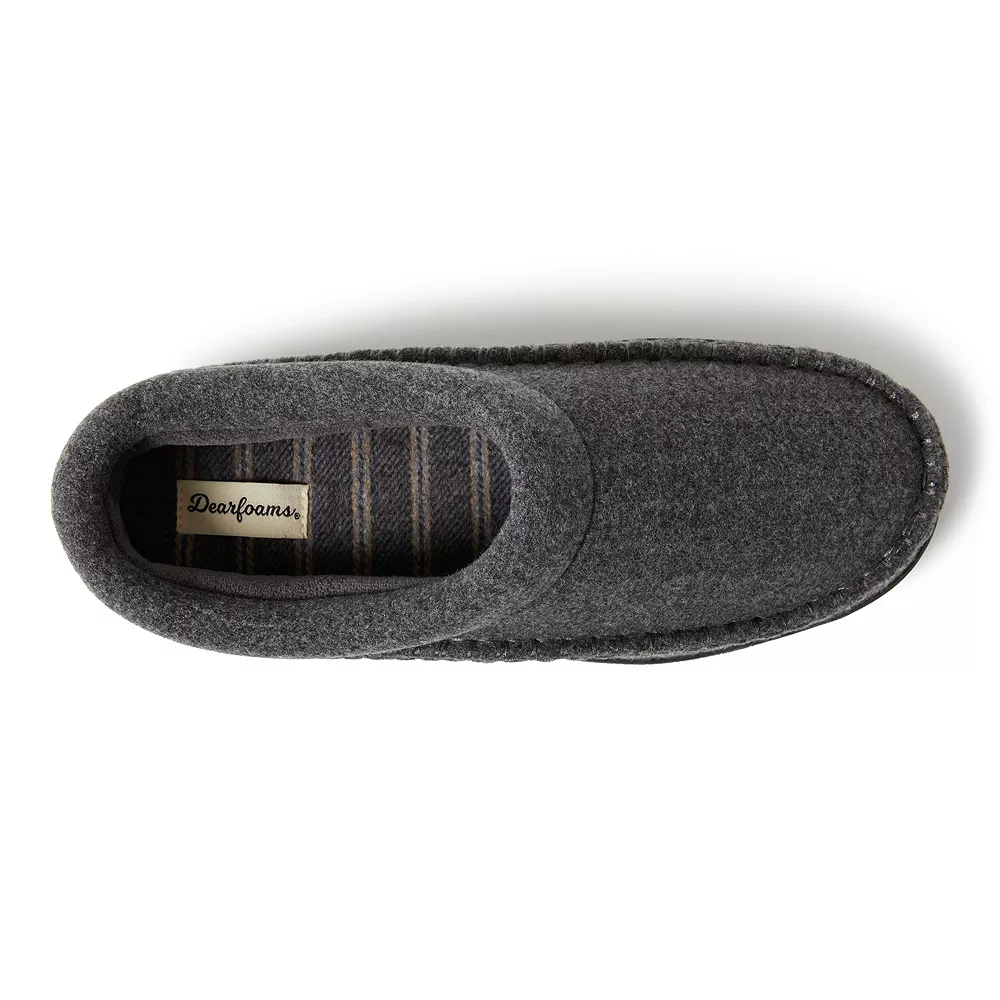 Men's Dearfoams Thompson Wool Blend Clog Slippers 7 Men's Dearfoams Thompson Wool Blend Clog Slippers - Image 7