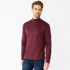 Men's Apt. 9® Mockneck Top -Hot Sale Adult Shop 5664420 Burgundy