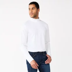 Men's Apt. 9® Mockneck Top -Hot Sale Adult Shop 5664420 Modern White
