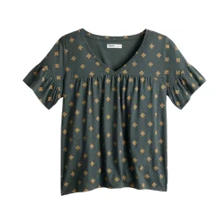 Women's Sonoma Goods For Life® Ruffled Babydoll Top -Hot Sale Adult Shop 5665750 ALT5