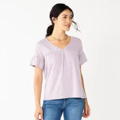 Women's Sonoma Goods For Life® Ruffled Babydoll Top