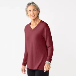Women's Croft & Barrow® V-Neck Tunic Top