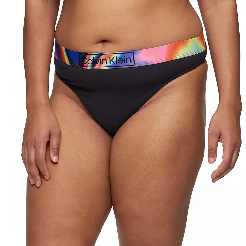 Plus Size Calvin Klein CK Reimagined Heritage Pride Thong Panty QF6859 1 Plus Size Calvin Klein CK Reimagined Heritage Pride Thong Panty QF6859