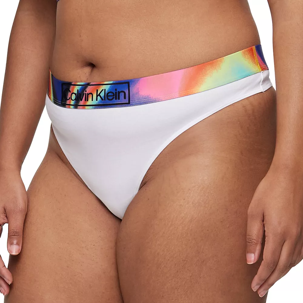 Plus Size Calvin Klein CK Reimagined Heritage Pride Thong Panty QF6859 2 Plus Size Calvin Klein CK Reimagined Heritage Pride Thong Panty QF6859 - Image 2