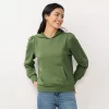 Women's LC Lauren Conrad Pleated French Terry Hoodie