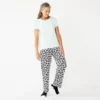 Petite Croft & Barrow® Short Sleeve Pajama Top & Pajama Pants Sleep Set