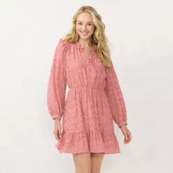 Women's LC Lauren Conrad Ruffle Shirt Dress -Hot Sale Adult Shop 5667384 Pink Sheraton