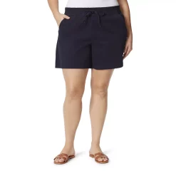 Plus Size Gloria Vanderbilt Pull-On Chino Shorts -Hot Sale Adult Shop 5667589 Midnight Affair