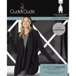 Women's Cuddl Duds® Fleecewear with Stretch Long Sleeve Hooded Wrap -Hot Sale Adult Shop 5668398 ALT98