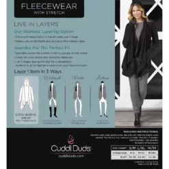 Women's Cuddl Duds® Fleecewear with Stretch Long Sleeve Hooded Wrap -Hot Sale Adult Shop 5668398 ALT99