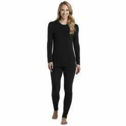 Women's Cuddl Duds® Fleecewear with Stretch Long Sleeve Crewneck Top -Hot Sale Adult Shop 5670493 ALT2
