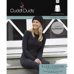 Women's Cuddl Duds® Fleecewear with Stretch Long Sleeve Crewneck Top -Hot Sale Adult Shop 5670493 ALT98