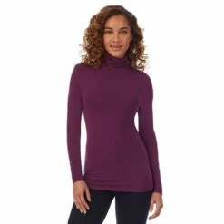 Women's Cuddl Duds® Softwear With Stretch Long Sleeve Turtleneck -Hot Sale Adult Shop 5671465 Grape
