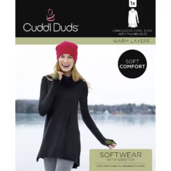 Women's Cuddl Duds® Softwear with Stretch Long Sleeve Cowlneck Tunic Top -Hot Sale Adult Shop 5671466 ALT98