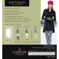 Women's Cuddl Duds® Softwear with Stretch Long Sleeve Cowlneck Tunic Top -Hot Sale Adult Shop 5671466 ALT99