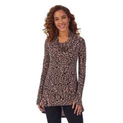 Women's Cuddl Duds® Softwear with Stretch Long Sleeve Cowlneck Tunic Top -Hot Sale Adult Shop 5671466 Animal
