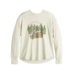 Women's Sonoma Goods For Life® Mockneck Waffle Top -Hot Sale Adult Shop 5672315 ALT5