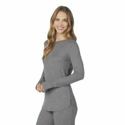 Women's Cuddl Duds® Long Sleeve Crewneck Stretch Thermal Top -Hot Sale Adult Shop 5673066 ALT2