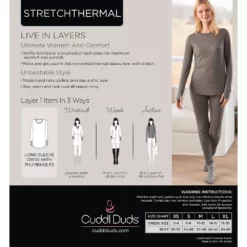 Women's Cuddl Duds® Long Sleeve Crewneck Stretch Thermal Top -Hot Sale Adult Shop 5673066 ALT99